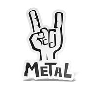 erreinge Sticker Shocker Rock Metal Horns Main Shaped adhésif Autocollant PVC pour Mur Mural Auto Moto Casque Camper pour Ordinateur Portable - 15 cm