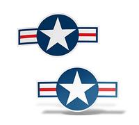 erreinge X2 Autocollant Forme d'étoile Autocollant Militaire de l'armée Utiliser PVC pour Autocollant Peint Auto Moto Casque Camper pour Ordinateur Portable - 20 cm