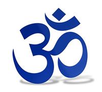 Erreinge X2 Autocollant Prespaced bleu 35cm - symbole de l'OM Mantra Yoga - décalque de vinyle autocollant Decal mural pour ordinateur portable Auto Moto Casque Camper