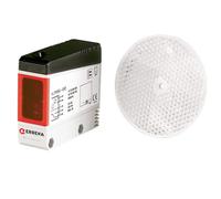 Erreka Photocellule à réflexion à miroir multitension type Carlo Gavazzi pour portes et portails coulissants, portails de garage compatible tous les moteurs