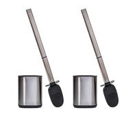 Erreke Brosse WC Silicone Suspendu - En Acier Inoxydable Avec Support, Moderne et Élégante, Hygiène Améliorée (Ensemble de 2)