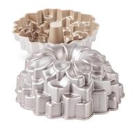 Erreke Moule Kouglof, Double Couche Antiadhésive Qualité Professionnelle, Savarin Cuisson Uniforme, Très Résistant, Moule Gateau, 2.0 litres, Gâteau 24cm (Bloom)