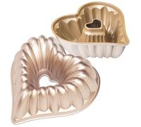 Erreke Moule Kouglof, Moule Savarin, Double Couche Antiadhésive Qualité Professionnelle, Cuisson Uniforme, Très Résistant, Moule Gateau, 2 litres, Gâteau 28x26x10cm, Amour