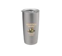 Errer plus d'inquiétude moins extérieure spruch Design Gobelet isotherme en acier inoxydable double paroi