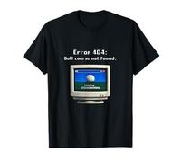 Erreur 404 Golf Course Not Found Retro Pixel Art T-Shirt