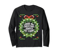 Erreur 404 Pull de Noël Not Found Drôle Moche Pull Meme Manche Longue