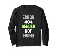 Erreur 404 Sexe introuvable - Drapeau Amusant de la fierté de l'Agender Manche Longue