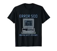 Erreur 500 Brain Not Found Retro Computer Tech Design T-Shirt