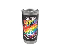 Erreur CIS-TEM LGBTQ+ Fierté d'identité de genre Gobelet isotherme en acier inoxydable double paroi