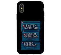 Erreur de surcharge système Glitch Pixel Tech Computer UI Coque pour iPhone X/XS