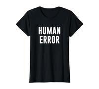 Erreur Humaine T-Shirt Graphique avec Valeur, Femme, Noir, S