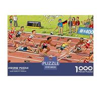 Erreurs dans Le Sprint Relay Race Puzzle en Bois Imperméable Puzzles De 1000 Pièces pour Adultes Coloré Jeux De Stimulants