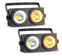 Erreyht 2PCS 200W COB Par Blanc Froid/Chaud Blinder Theatre Par LED, Eclairage Scene COB Effets avec D MX 8CH, Lumiere Scene pour église Mariage éclairage public Fête Halloween Noël