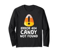 Error 404 Candy Not Found Funny Halloween Costume Coders Manche Longue