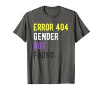 Error 404 Gender Not Found Non-Binary Pride Flag Agender T-Shirt