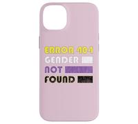 Error 404 Gender Not Found pour Non Binary Coque pour iPhone 14 Plus