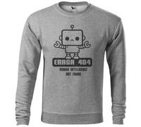 Error 404 Human Intelligence Not Found Funny Nerd Sweat gris unisex Size M