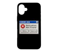Error 404 - Motivation Not Found Coque pour iPhone 16 Plus