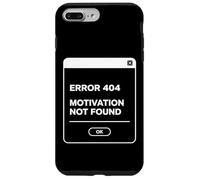 Error 404 Motivation Not Found Funny Lazy Geek Citation Design Coque pour iPhone 7 Plus/8 Plus