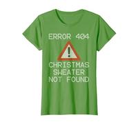 Error 404 Pull de Noël Humoristique et Moche T-Shirt, Femme, Herbe, L