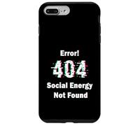 Error 404 Social Energy Not Found Funny Introvert Gamer Coque pour iPhone 7 Plus/8 Plus