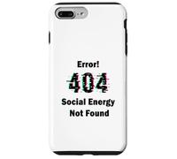 Error 404 Social Energy Not Found Funny Introvert Gamer Coque pour iPhone 7 Plus/8 Plus