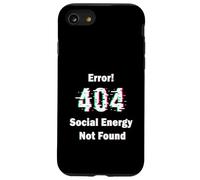Error 404 Social Energy Not Found Funny Introvert Gamer Coque pour iPhone SE (2020) / 7/8