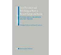 Error Prevention and Well-Being at Work in Western Europe and Russia: Psychological Traditions and New Trends