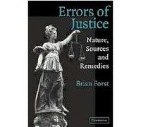 Errors of Justice, Cambridge Studies in Criminology (Cambridge University Press). Brian Forst (Auteur)
