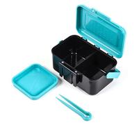 ERRORY Boîte compacte pour appâts vivants avec couvercle hermétique, boîte à appâts de pêche haute capacité pendant le voyage de pêche et boîte à vers de terre vivants facile à nettoyer