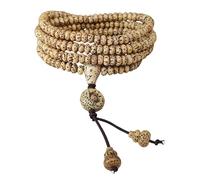 ERRORY Bracelet en perles de bois durable à plusieurs boucles pour les amateurs de yoga - Matériaux naturels robustes - Cadeau spirituel inspiré du bouddhiste, taille unique, Comme décrit