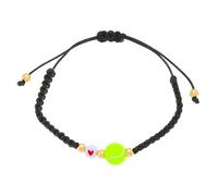 ERRORY Bracelet en tissu souple avec breloque balle de football et de tennis, ajustement réglable, léger sur le thème du sport, bijoux multi-sports, One Size, Comme décrit