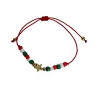 ERRORY Bracelet tressé en perles scintillantes en forme d'étoile - Convient pour une tenue quotidienne assortie - Accessoire de superposition - Perle en forme d'étoile, taille unique, Comme décrit