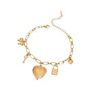 ERRORY Breloque en forme de cœur avec cadre photo - Bijoux tendance et de mariage pour diverses occasions - Breloque en forme de cœur gravé floral, One Size, Comme décrit