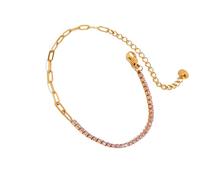 ERRORY Breloque en forme de cœur légère en acier inoxydable avec chaîne d'extension de 5 cm et 4 variations de couleurs réglables en forme de cœur en oxyde de zirconium, taille unique, Comme décrit