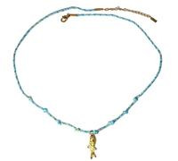 ERRORY Collier avec pendentif en forme de poisson tressé à la main avec chaîne en acier résistant à la corrosion, bijou de plage réglable pour un usage quotidien, taille unique, Comme décrit, Comme