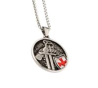 ERRORY Collier punk tendance pour homme avec pendentif amulette vintage réglable en acier inoxydable texture en acier inoxydable pour homme quotidien, string of pearls, Comme décrit, Comme décrit.
