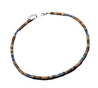ERRORY Collier tendance avec perles en bois de noix de coco marron et pendentif en pierre naturelle pour toutes les occasions Collier convivial, taille unique, Comme décrit, Comme décrit.