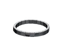ERRORY Élégant carré en hématite avec cordon élastique unisexe en pierre naturelle - Accessoire confortable - Perles uniques, taille unique, Comme décrit