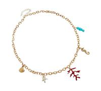 ERRORY Élégant collier chaîne réglable d'inspiration marine pendentif poisson et coquillages pour vacances à la plage et les tenues d'été inspiré des tenues de fête, taille unique, Comme décrit, Comme