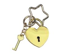 ERRORY Élégant porte-clés Love avec adorable étoile attachée à la mode pour sac à main décoration étoile titulaire, doré