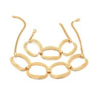 ERRORY Ensemble de collier circulaire géométrique moderne et réglable et léger pour tous les jours, ensemble de bijoux circulaires tendance pour femme