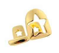 ERRORY Grillzs en cuivre en forme d'étoile avec motifs creux, accessoire dentaire tendance pour cosplay, sorties en forme d'étoile, bijoux de corps, taille unique, Comme décrit, Comme décrit.