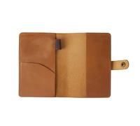 ERRORY Housse de passeport en cuir synthétique résistant à l'eau avec sangle réglable, porte-cartes pour économiser de l'espace et carnet de voyage, jaune/marron, Taille unique, Beauté de masse