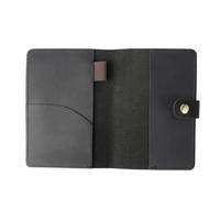 ERRORY Housse de passeport en cuir synthétique résistant à l'eau avec sangle réglable, porte-cartes pour économiser de l'espace et carnet de voyage, Noir , Taille unique, Beauté de masse