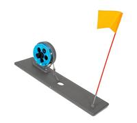 ERRORY La canne à pêche améliore la stabilité sur les terrains enneigés et glacés pour les pêcheurs à la ligne Canne à pêche avec marqueur de drapeau drapeau