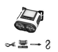 ERRORY Lampe frontale LED à clipser pour casque de sécurité - Étanche - Lampe frontale LED à induction pour la pêche, le cyclisme, la course de nuit - Lampe frontale portable avec sangle de tête