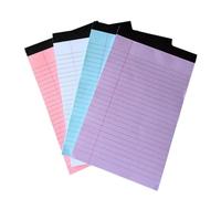 ERRORY Lot de 4 blocs-notes déchirables pour noter le rabot 50 feuilles double face lignées pour horaires fournitures scolaires