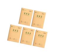 ERRORY Lot de 5 carnets d'écriture 12 x 17 cm, 16 feuilles chacune, pour l'apprentissage des mathématiques chinoises, carnet quadrillé