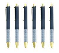 ERRORY Lot de 6 stylos à bille rétractables simples de 1,0 mm pour écrire des notes, des œuvres d'art, une utilisation scolaire